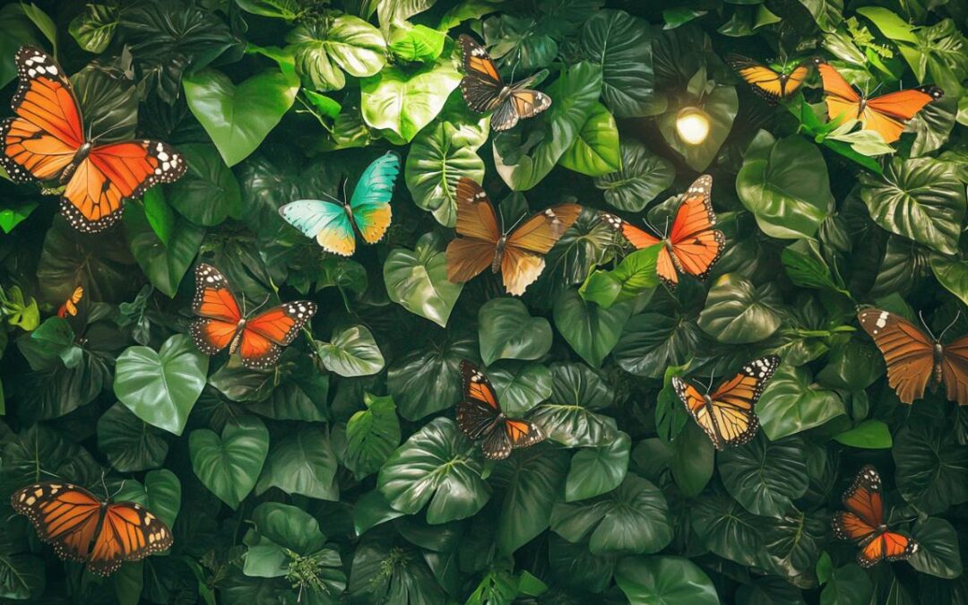 Le mur vegetal artificiel : une solution decorative pour les amateurs de papillons